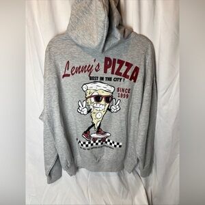 Wesc Gray Graphic Hoodie with Red Accents